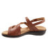 Фото #4 товара Trotters Razzi T2114-215 Womens Brown Leather Strap Sandals Shoes
