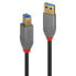 Lindy 0.5m USB 3.2 Type A to B Cable - Anthra Line - 0.5 m - USB A - USB B - USB 3.2 Gen 1 (3.1 Gen 1) - 5000 Mbit/s - Black