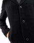 ONLY & SONS wool mix overcoat in black Черный, 2XL - фото #4