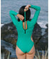 Фото #9 товара Women's Anna Cutout Long Sleeve One Piece Swimsuit