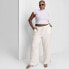 Фото #1 товара Women's Mid-Rise Wide Leg Relaxed Linen Pants - Wild Fable Off-White XXL