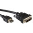 Фото #3 товара VALUE Monitor Cable - DVI (18+1) - HDMI - M/M 10 m - 10 m - DVI - HDMI Type A (Standard) - Male - Male - Black