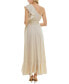 ფოტო #2 პროდუქტის Women's One-Shoulder Flora-Jacquard Maxi Dress