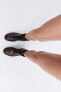 Фото #3 товара Ботильоны из кожи на каблуке, со шнурками ZARA