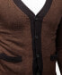 Фото #5 товара Men's Herringbone Cardigan Sweater
