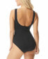 Contours Solitare V-Neck Underwire Tummy-Control One-Piece Swimsuit