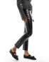 Фото #10 товара River Island coated straight jeans in black