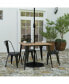 Dryden Indoor/Outdoor Dining Table With Umbrella Hole, 36" Square All Weather Poly Resin Top And Steel Base