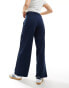 Фото #2 товара JDY button detail wide leg dad trousers in navy