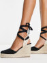 schuh Venus closed toe wedge espadrilles in black