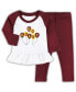 ფოტო #1 პროდუქტის Girls Infant Maroon, White Minnesota Golden Gophers Balloon Raglan 3/4-Sleeve T-shirt and Leggings Set