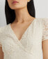 ფოტო #4 პროდუქტის Women's Belted Lace A-Line Gown
