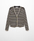 Women's Buttons Detail Striped Cardigan