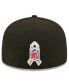 Фото #2 товара Men's Black Dallas Cowboys 2022 Salute To Service 59FIFTY Fitted Hat