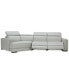 Фото #15 товара Jenneth 3-Pc. Leather Sofa with 2 Power Motion Recliners and Cuddler, Created for Macy's