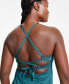 ფოტო #6 პროდუქტის Women's Essential Lace Up High Neck Tankini Top