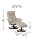 Фото #2 товара Newport Taupe Swivel Faux Leather Recliner Chair with Ottoman Footrest Modern Armchair Ergonomic Manual Reclining Adjustable Upholstered for Bedroom Living Room Reading Home Relax - Bench Master