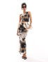 Фото #3 товара New Look print mesh racer vest in abstract pattern