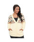 Фото #1 товара Plus Size Printed Knit Long Cardigan