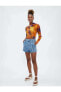 Фото #1 товара Брюки женские Kot Koton Модель Джинсы короткие средние Индиго