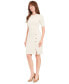 ფოტო #3 პროდუქტის Petite Metallic Rib-Knit Tweed Sheath Dress