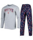ფოტო #1 პროდუქტის Men's Navy, Gray Boston Red Sox Breakthrough Long Sleeve Top and Pants Sleep Set