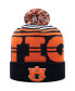 ფოტო #1 პროდუქტის Men's Navy and Orange Auburn Tigers Colossal Cuffed Knit Hat with Pom