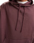 Фото #5 товара ASOS DESIGN essential oversized hoodie in acid wash burgundy