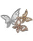 ფოტო #1 პროდუქტის Tri-Tone Pavé Butterfly Trio Pin