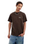 Dr Denim Trooper relaxed fit t-shirt in chocolate brown