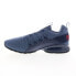 Фото #10 товара Puma Axelion Refresh 37791109 Mens Blue Canvas Athletic Running Shoes