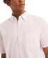 Men's Striped Seersucker Short Sleeve Button-Down Shirt