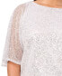 ფოტო #5 პროდუქტის Plus Size Blouson-Sleeve Combo Banded-Waist Blouse