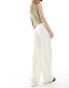 ASOS DESIGN Tall tailored wide leg trouser in cream