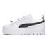 Фото #6 товара Puma Mayze Flawless Lace Up Platform Womens White Sneakers Casual Shoes 3916360