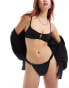 Фото #1 товара Weekday Bay scoop neck bikini top with keyhole detail in black