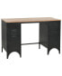Фото #1 товара Double Pedestal Desk Solid Fir wood and Steel 47.2"x19.7"x29.9"