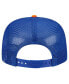 Фото #2 товара Men's Blue New York Knicks Arch A-Frame Trucker 9FIFTY Snapback Hat