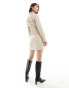 Фото #3 товара Mango cinched waist long sleeve dress in beige