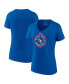 ფოტო #1 პროდუქტის Women's Royal Texas Rangers 2023 World Series Champions Stealing Home V-Neck T-shirt