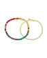 ფოტო #1 პროდუქტის Multi Color Bead and 14K Gold Plated Bracelet Set, 2 Pieces