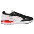 Фото #1 товара Puma City Rider As Lace Up Mens Black, White Sneakers Casual Shoes 382554-01