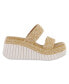 Фото #2 товара Women's Zayla Raffia Wedge Slide Sandals