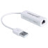 Фото #3 товара Manhattan USB 2.0 Fast Ethernet Adapter - 10/100 Mbps Fast Ethernet - Hi-Speed USB 2.0 - USB 2.0 - RJ-45 - Male connector / Female connector - White