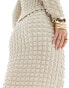 Vero Moda textured midi skirt co-ord in beige