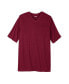 Фото #1 товара Big & Tall Shrink-Less Lightweight Longer-Length V-Neck T-Shirt
