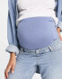 Фото #6 товара Topshop Maternity overbump comfort stretch Mom jeans in bleach