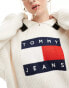 Tommy Jeans flag collar sweater in white