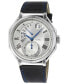 ფოტო #1 პროდუქტის Men's Marchese Blue Leather Watch 44mm