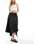 Фото #1 товара AllSaints Agnes satin midi skirt in black